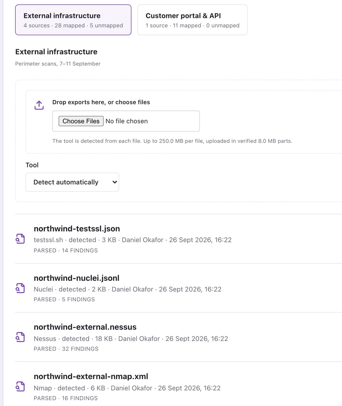 Scanner uploads parsed in PenVanta