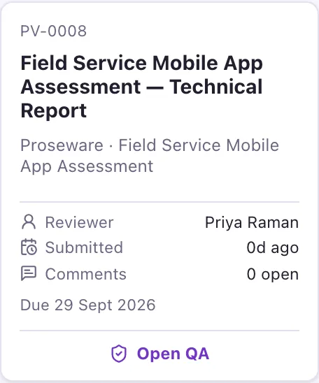 A report card on the PenVanta QA board